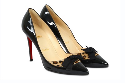 Lot 432 - Christian Louboutin Limited Edition Black Patent Pigalle Heels - EU 41