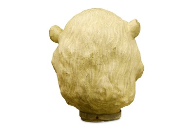 Lot 105 - A LARGE FIBRE GLASS POLAR BEAR HEAD painted...
