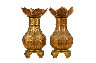 Lot 258 - A PAIR OF LATE 19TH CENTURY JAPANESE GILT...
