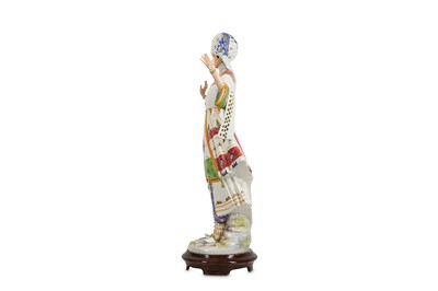 Lot 112 - A LARGE AND RARE GLAZED CERAMIC FIGURE OF A...