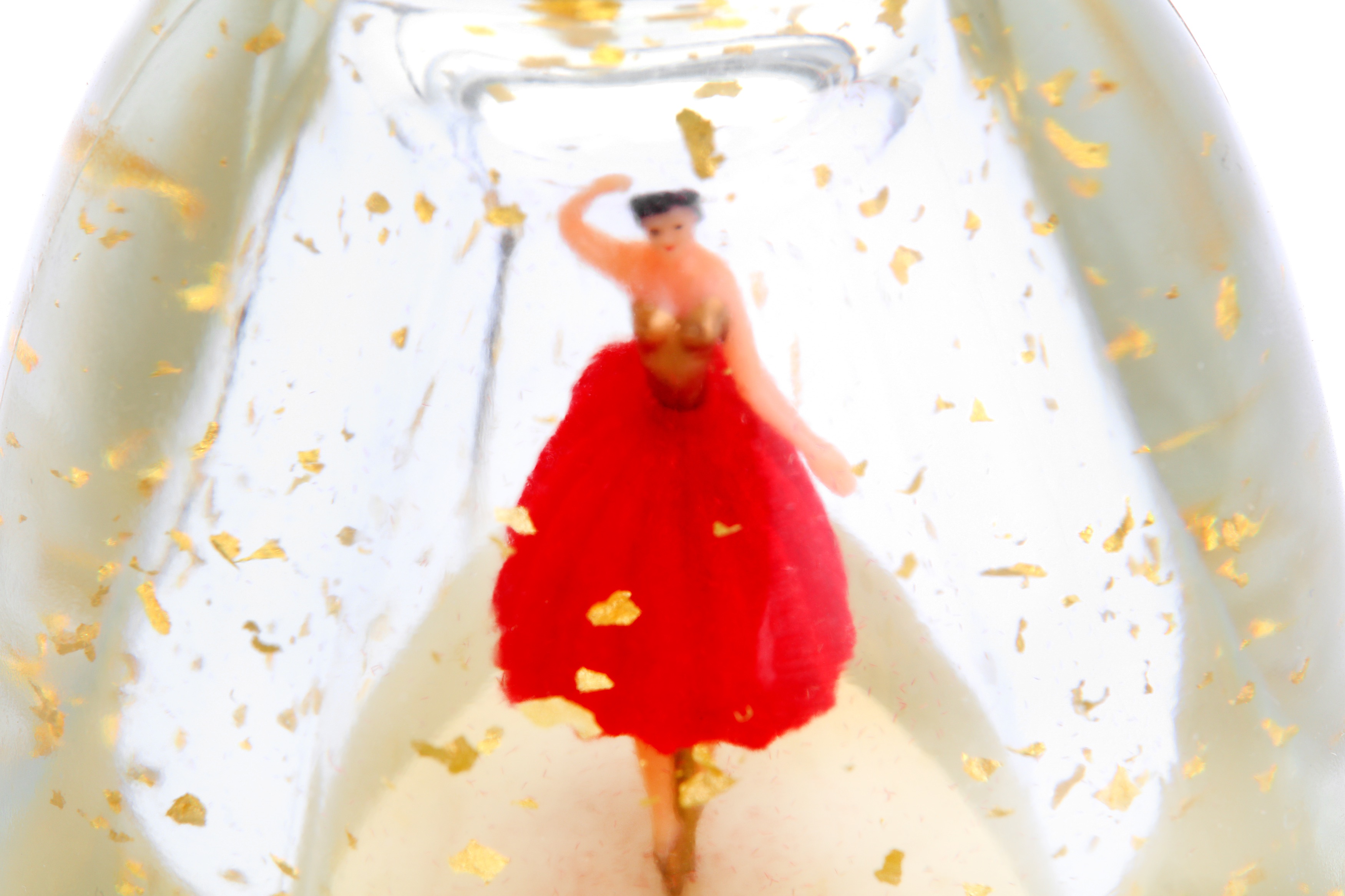bols ballerina gold liqueur red dress Lucas BOLS Dancing Red BALLERINA Liquor Bottle MUSIC BOX - Blue Danube - Working
