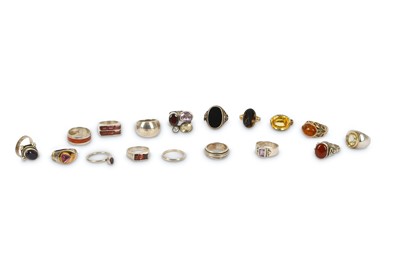 Lot 265 - A collection of seventeen various rings, all...
