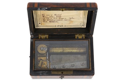 Lot 231 - A LATE 19TH CENTURY MINIATURE MUSIC BOX BY P.V....