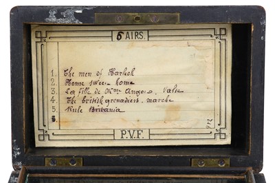 Lot 231 - A LATE 19TH CENTURY MINIATURE MUSIC BOX BY P.V....