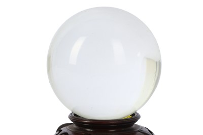 Lot 77 - A CHINESE CRYSTAL BALL.