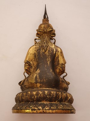 Lot 635 - A GILT-BRONZE FIGURE OF VAJRADHARA.