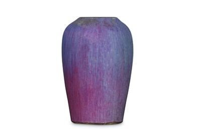Lot 173 - A CHINESE FLAMBÉ-GLAZED VASE. The tapered body...