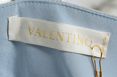 Lot 74 - Valentino Pale Blue Silk Dress - size 8