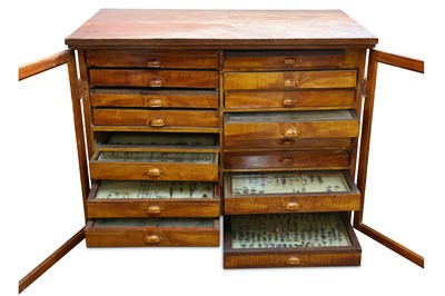 Lot 14 - TWO EARLY 20TH CENTURY ENGLISH STAINED WOOD...