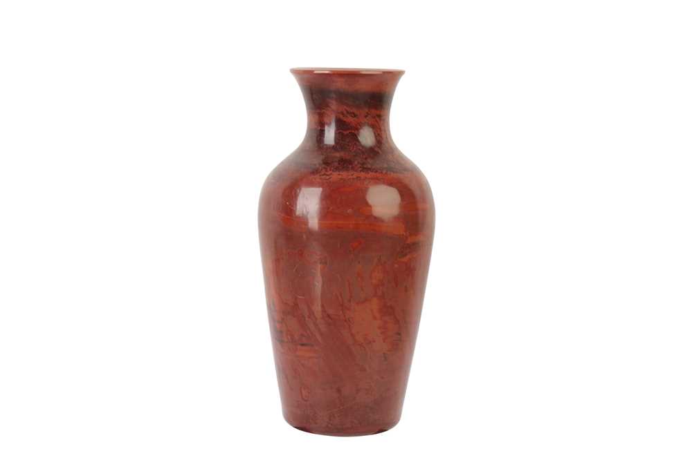 Lot 614 - A CHINESE REALGAR GLASS VASE