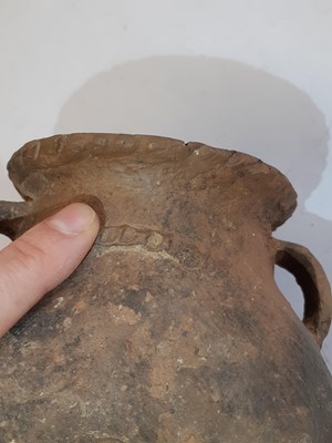 Lot 657 - FOUR CHINESE EARLY POTTERY VESSELS.