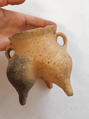 Lot 657 - FOUR CHINESE EARLY POTTERY VESSELS.