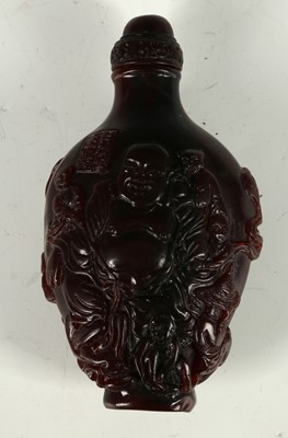 Lot 240 - Chinese large snuff bottle, study of Buddha to...