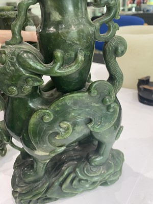 Lot 512 - FOUR CHINESE JADE CARVINGS.