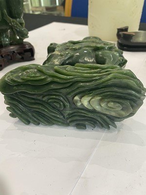 Lot 512 - FOUR CHINESE JADE CARVINGS.
