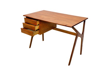 Lot 77 - GUNNAR NIELSON TIBERGAARD: A Danish teak desk,...