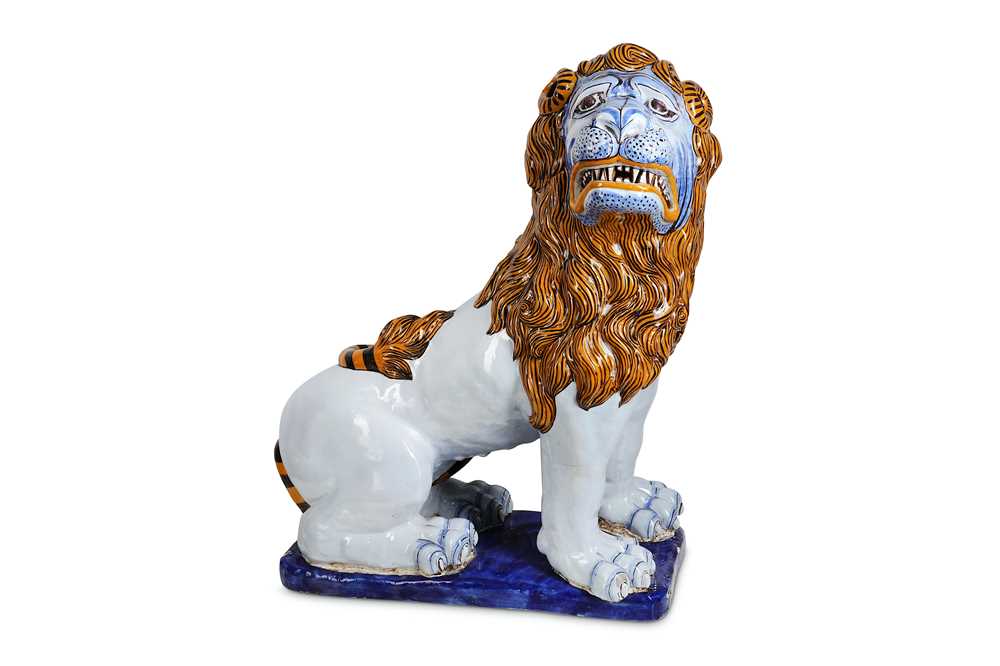 Lot 127 - A LARGE 20TH CENTURY FAIENCE ROUEN-STYLE MODEL...