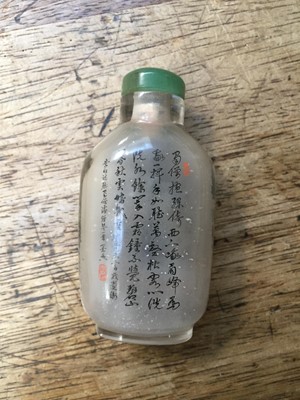 Lot 375 - A SMALL COLLECTION OF CHINESE SNUFF BOTTLES.