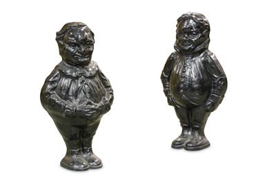 Lot 251 - A RARE PAIR OF EARLY 20TH CENTURY CAST IRON...