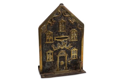Lot 348 - A 19/20th century stoneware money box in the form of a cottage