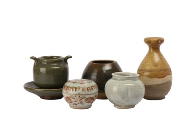 Lot 36 - FIVE CHINESE EARLY POTTERY PIECES.