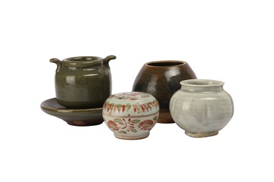 Lot 586 - FOUR CHINESE EARLY POTTERY PIECES.