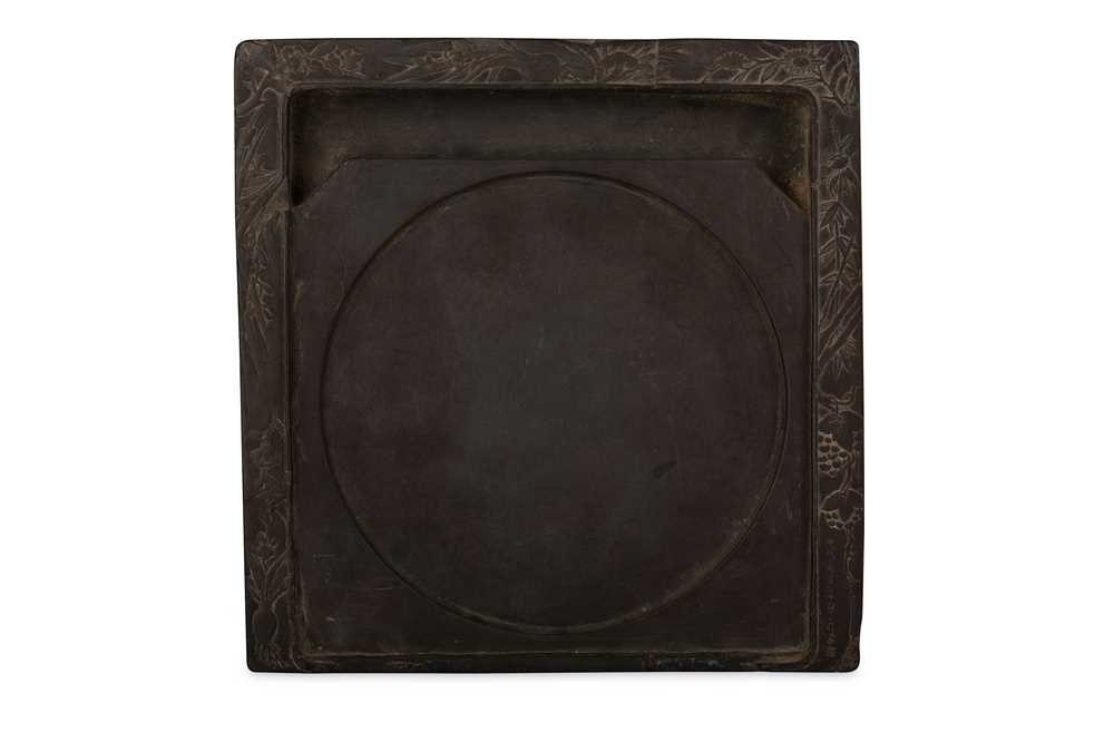Lot 74 - A CHINESE SQUARE INK STONE.
