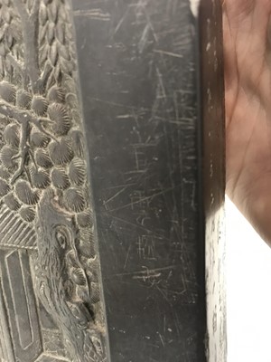Lot 74 - A CHINESE SQUARE INK STONE.