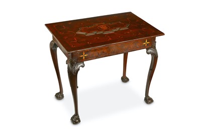 Lot 478 - An 18th Century marquetry inlaid walnut side table