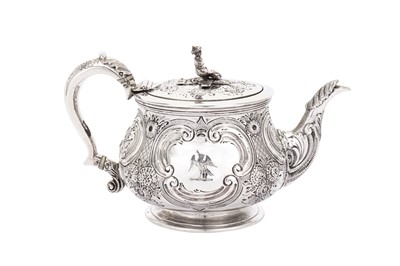 Lot 6 - A George IV sterling silver bachelor teapot,...