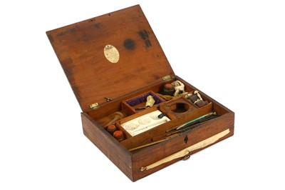 Lot 296 - A Georgian mahogany writing box in the...