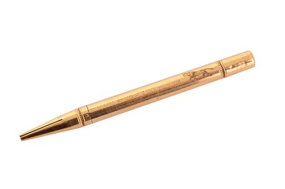Lot 71 - A George V 18 carat gold propelling pencil,...