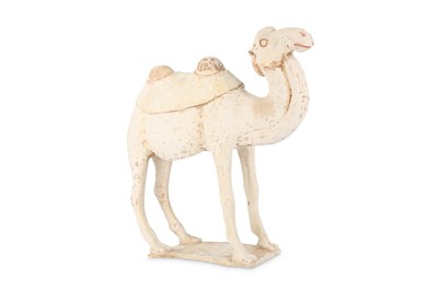 Lot 468 - A CHINESE POTTERY MODEL OF A BACTRIAN CAMEL.