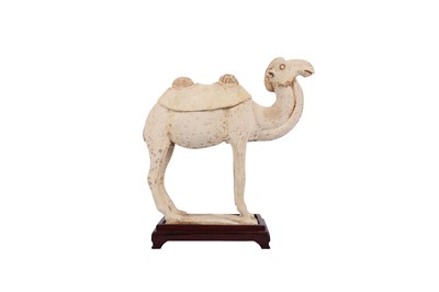 Lot 39 - A CHINESE POTTERY MODEL OF A BACTRIAN CAMEL.