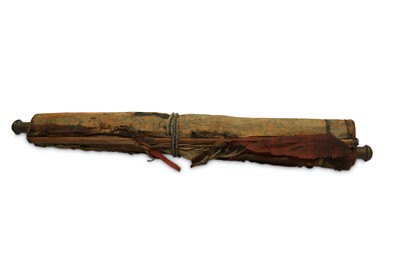 Lot 588 - A SINO-TIBETAN THANGKA HANGING SCROLL OF...