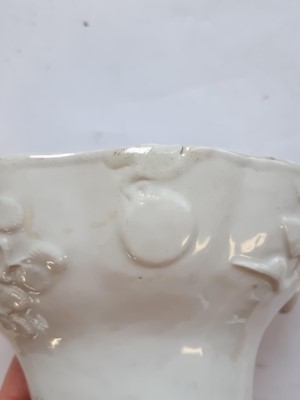 Lot 306 - A CHINESE BLANC-DE-CHINE LIBATION CUP.