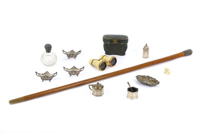 Lot 307 - A collection of silver and ivory items,...