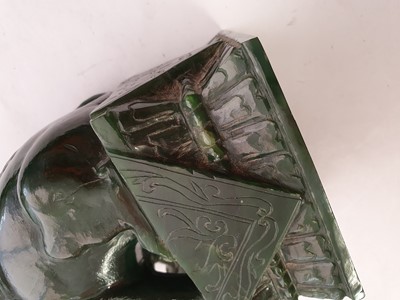 Lot 408 - A GROUP OF CHINESE JADE CARVINGS.
