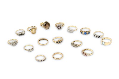 Lot 211 - A group of rings, comprising two 18ct gold...