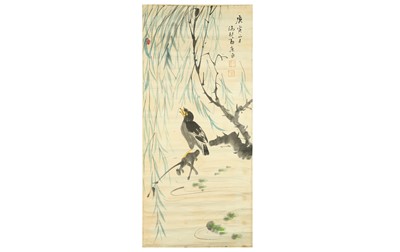 Lot 669 - WENG GUANGPING A ‘magpie and a willow tree’...