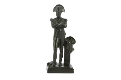 Lot 99 - A 19th Century patinated bronze figure of...
