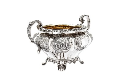 Lot 480 - A William IV sterling silver three-piece tea service, London 1836 by John Welby (reg. June 1834)