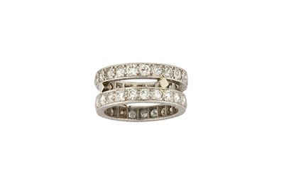 Lot 96 - A double diamond eternity ring Composed of two...