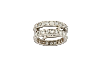 Lot 96 - A double diamond eternity ring Composed of two...