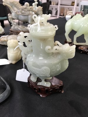 Lot 510 - FOUR CHINESE HARDSTONE CARVINGS.