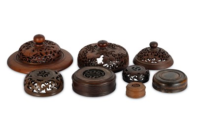 Lot 481 - A COLLECTION OF CHINESE WOOD COVERS. various...