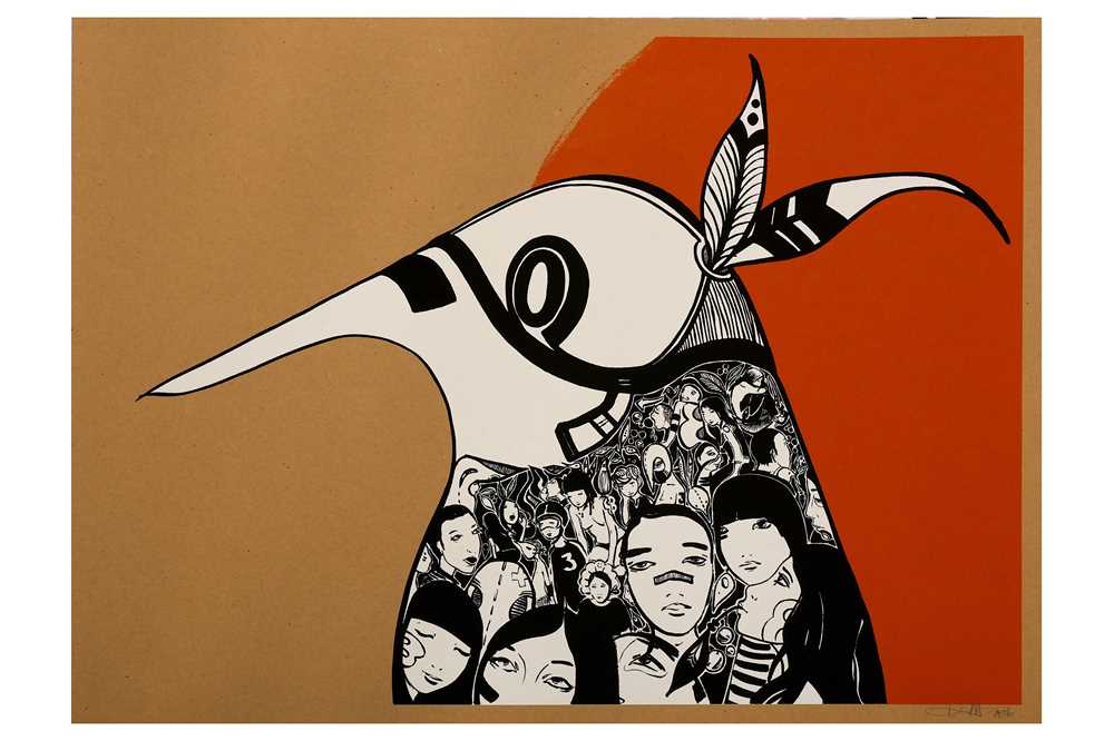 Lot 73 - Lucy McLauchlan (British, b.1977), 'Warrior Bird (Orange)'