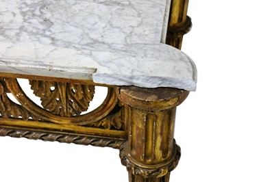 Lot 133 - A 19th Century Continental gilt wood console...