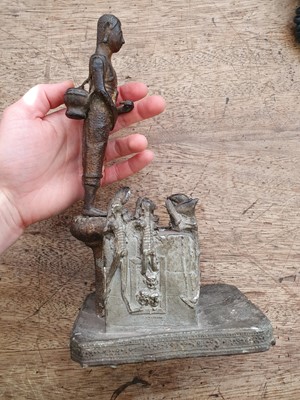 Lot 414 - A THAI BRONZE BUDDHIST SCULPTURE.
