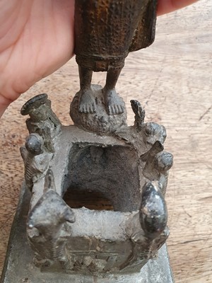 Lot 414 - A THAI BRONZE BUDDHIST SCULPTURE.